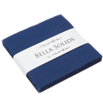Moda Charm Squares Bella Solids Nautical Blue 236