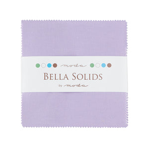 Moda Charm Squares Bella Solids Lilac 66 42 Squares 5"