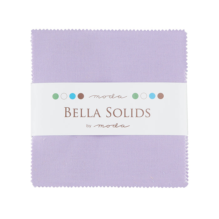 Moda Charm Squares Bella Solids Lilac 66 42 Squares 5"