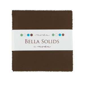Moda Charm Squares Bella Solids Moda U Brown 71