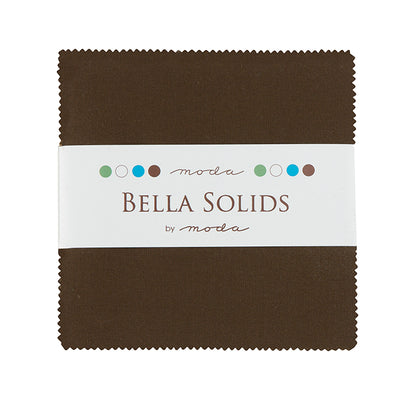 Moda Charm Squares Bella Solids Moda U Brown 71