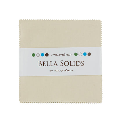 Moda Charm Squares Bella Solids Natural 12
