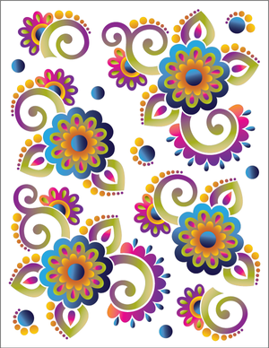 Urban Elementz Decorative Machine Stickers - Indigo