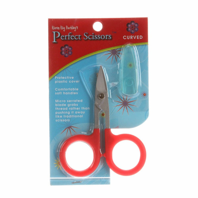 Karen Kay Buckley 3¾" Perfect Curved Scissors Red