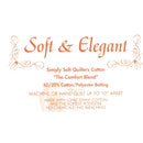 Soft & Elegant,  80% Cotton 20% Polyester by the meter